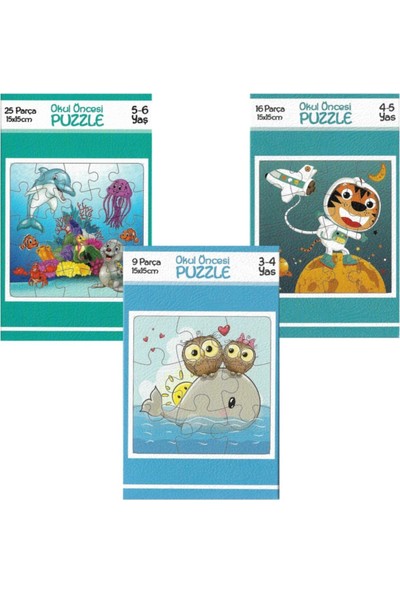 Toys Park Puzzle 3 Lü Set 9-16-25 Parça