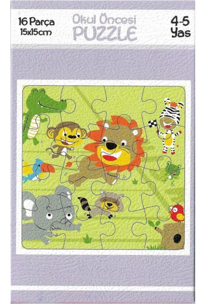 Toys Park Puzzle 16 Parça Okul Öncesi 15X15 cm 4-5 Yaş