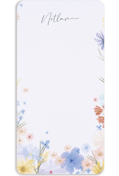 Matt Notebook Çiçekler Masaüstü Planlayıcı Set Lila 3'lü
