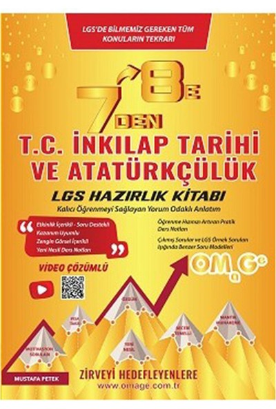 Omage Yayınları 7 Den 8 E Lgs T.C. İnkılap Tarihi Ve Atatürkçülük Tarihi Hazırlık Kitabı