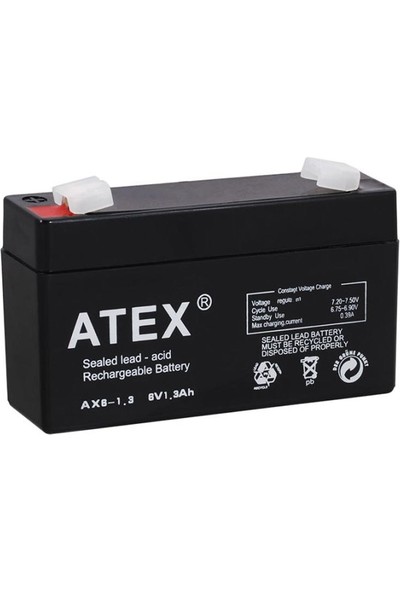 Atex Akü 6V 1.3A (9.7x5.4x2.3cm) Atex