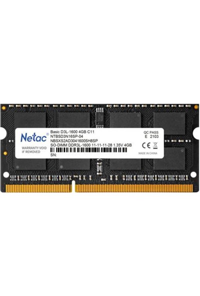 Netac Basic Ntb 4gb 1600MHZ DDR3L NTBSD3N16SP-04