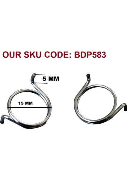 BDP583 1 Set Universal Kapı Kilit Yayı Çapı 12,5 mm 'dir