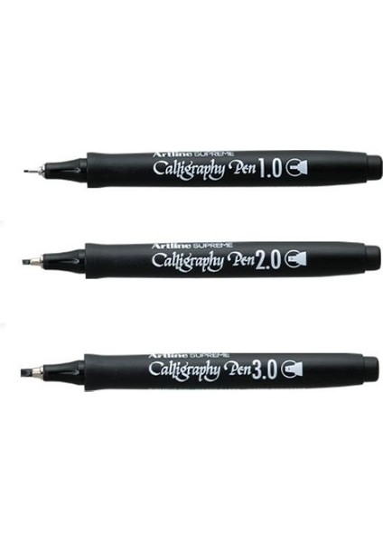 Artlıne Siyah Callıgraphy Kalemi 3 Çeşit