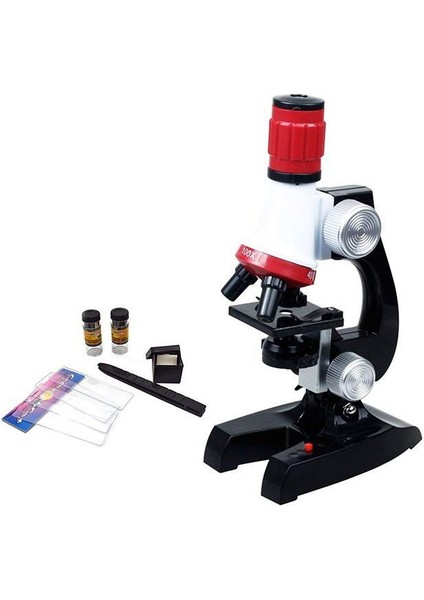 Çocuk Mikroskop Kiti Eğitici Biyolojik Zoom LED Işıklı 100X 400X 1200X ST1200X