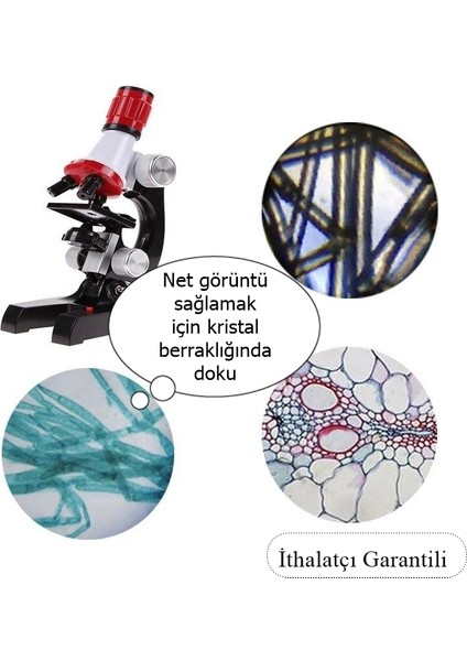 Çocuk Mikroskop Kiti Eğitici Biyolojik Zoom LED Işıklı 100X 400X 1200X ST1200X modelleri