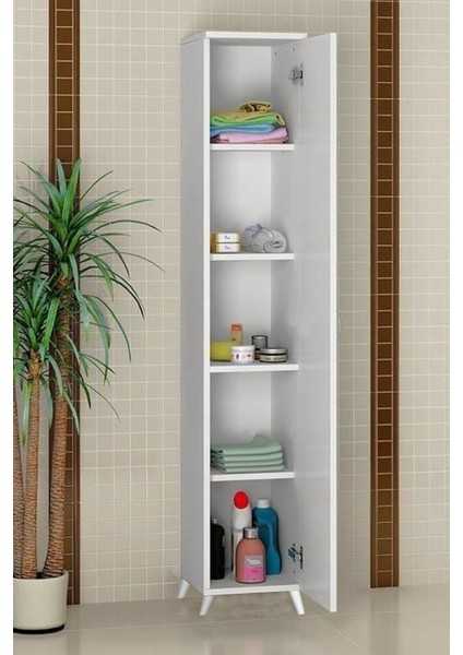 GB-2000 5 Raflı Tek Kapaklı Banyo Dolabı %100 Mdf