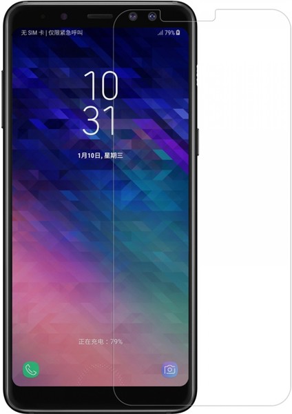 Samsung Galaxy A820 A8 2018 Uyumlu 0.3 mm Ön Koruma Cam Ekran Koruyucu