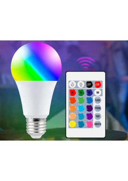 Hitit Elektrik Cata LED Ampul Uzaktan Kumandalı Rgb E27 3200 K CT-4058