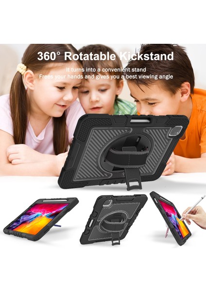 iPad Air 2020 10.9 / Pro 11 2020 / 2021 / 2018 Kılıf(Siyah) (Yurt Dışından)