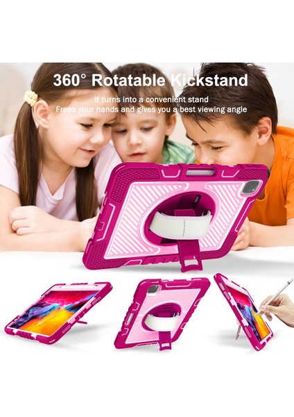 iPad Air 2020 10.9 / Pro 11 2020 / 2021 / 2018 Kılıf(Gül Kırmızı+Pembe) Sunsky iPad Air 2020 10.9 / Pro 11 2020 / 2021 / 2018 Kılıf (Mor + Nane Yeşili) (Yurt Dışından) fırsatları