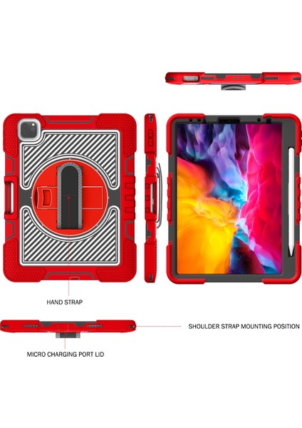 iPad Air 2020 10.9 / Pro 11 2020 / 2021 / 2018 Kılıf(Kırmızı+Siyah) Sunsky iPad Air 2020 10.9 / Pro 11 2020 / 2021 / 2018 Kılıf (Mor + Nane Yeşili) (Yurt Dışından) fiyatları