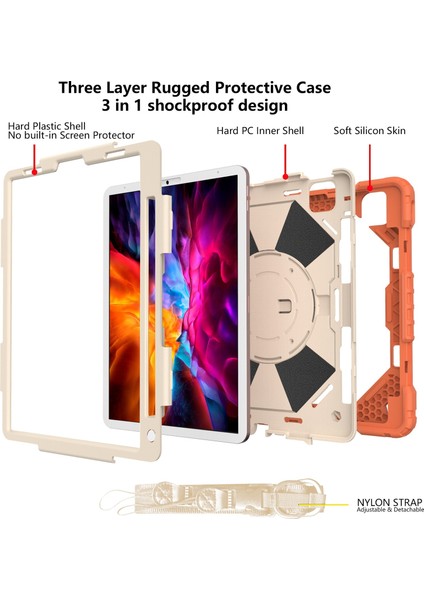 iPad Pro 11 2021 / 2020 / 2018 / iPad Air 4 10.9 2020(MERCAN Turuncu Bej) Kılıf Sunsky iPad Pro 11 2021 / 2020 / 2018 / iPad Air 4 10.9 2020(MOR Bej) Kılıf (Yurt Dışından) fırsatları