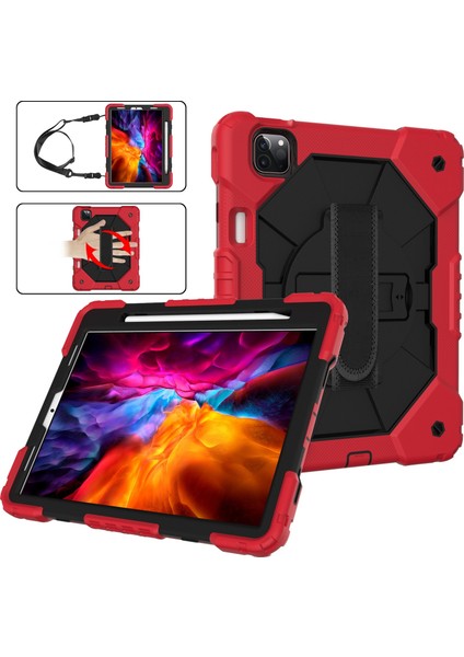 iPad Pro 11 2021 / 2020 / 2018 / iPad Air 4 10.9 2020(KIRMIZI Siyah) Kılıf Sunsky iPad Pro 11 2021 / 2020 / 2018 / iPad Air 4 10.9 2020(MOR Bej) Kılıf (Yurt Dışından)