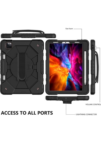 iPad Pro 11 2021 / 2020 / 2018 / iPad Air 4 10.9 2020(SIYAH) Kılıf (Yurt Dışından)