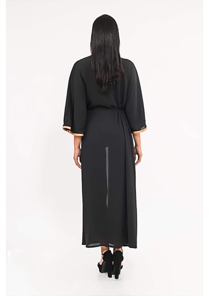 Kadın Judy Maxi Kimono Pareo Siyah