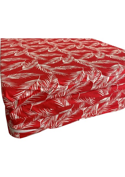 Katlanır Yatak Yer Yatağı Sünger Yatak Taşınabilen Tek Kişilik 80X180 Kırmızı Tüylü 7 cm