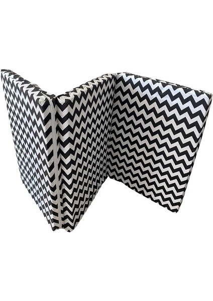 Tek Kişilik Katlanır Yer Yatağı Sünger Yatak Zikzak 80X180 Cm-7 cm