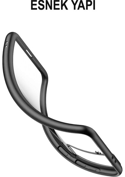 Samsung Galaxy S21 Plus ile Uyumlu Kapak Arkası Şeffaf Kenarları Renkli Exclusive ile Uyumlu Kılıf - Lacivert fırsatları