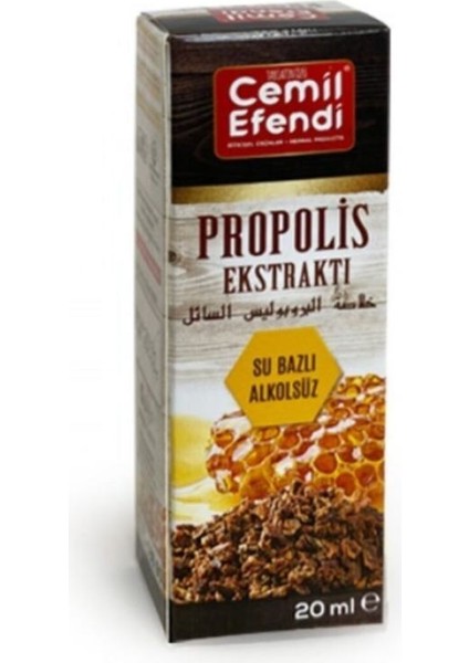 Cemil Efendi Sıvı Propolis Ekstratı Su Bazlı Alkolsüz 20 ml