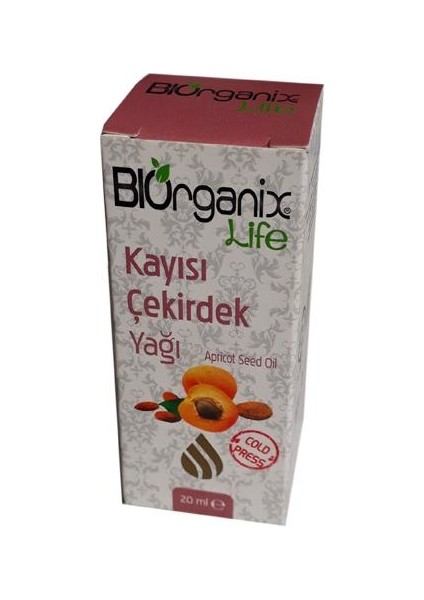 Biorganix Life Organik Kayısı Çekirdeği Yağı Tohumu Yağı 20 ml Şişede