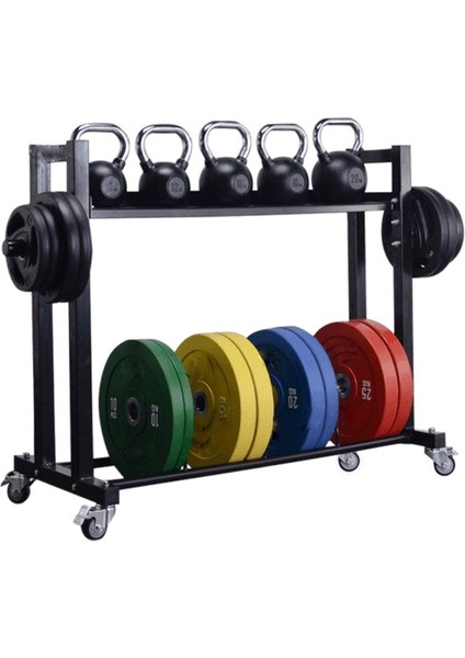 Kettlebell Ağırlık Plaka Standı Tekerlekli