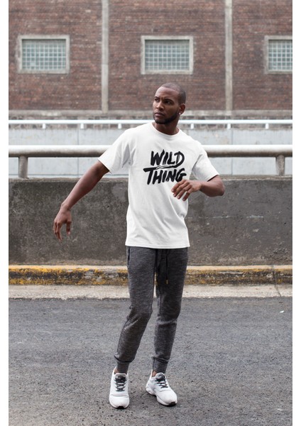 Wild Thing Baskılı Oversize Erkek T-Shirt