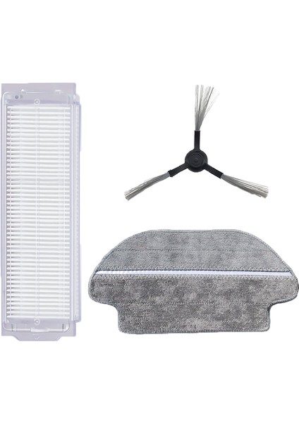 Xiaomi Mop Pro (STYTJ02YM) Uyumlu 3 Parça Yedek Filtre Fırça Seti