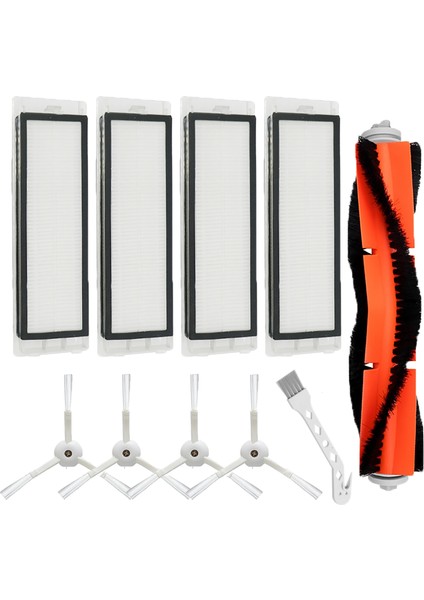 Roborock S50 Uyumlu 10 Parça Yedek Filtre Fırça Seti