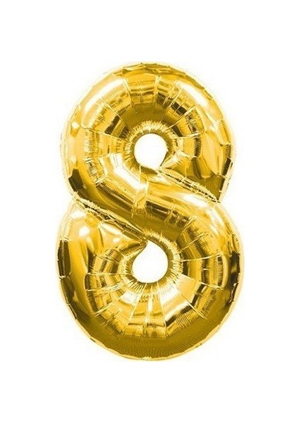 Gold Folyo Balon 8 Rakamı