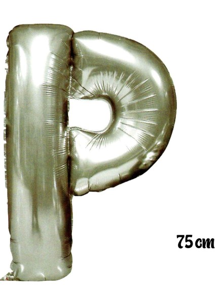 Ezjet 75 cm P Harfi Folyo Balon Gümüş