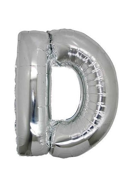 Ezjet D Folyo Balon Gümüş 100 cm Helyum Balon Uçan Balon