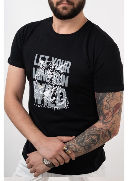 Slimfit Basic Baskılı Erkek T-Shirt fiyatları