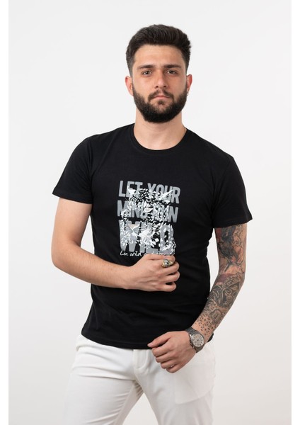 Slimfit Basic Baskılı Erkek T-Shirt modelleri