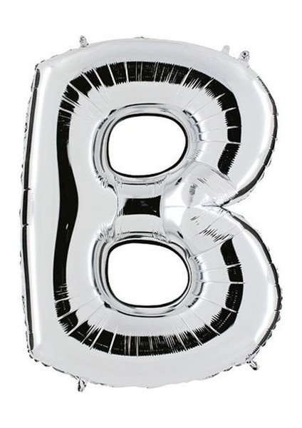 Fırsatayı Balon Parti B Harf Gümüş Folyo Balon 102 cm