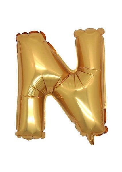 Fırsatayı Gold Renk Folyo Balon N Harfli Helyum Balon 100 cm Dev Boy