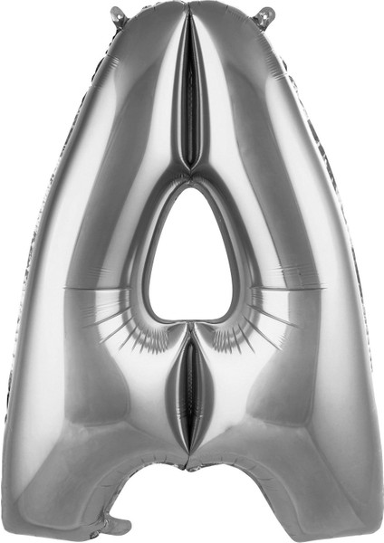 Balon A Harf 76 cm Gümüş Folyo Balon 34 Inc