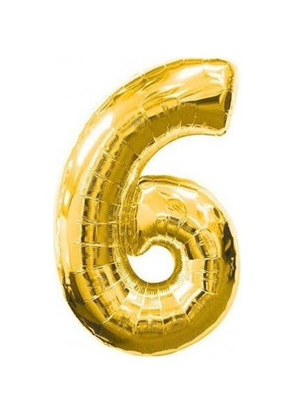 6 Folyo Balon Gold 100 cm Helyum Balon Uçan Balon
