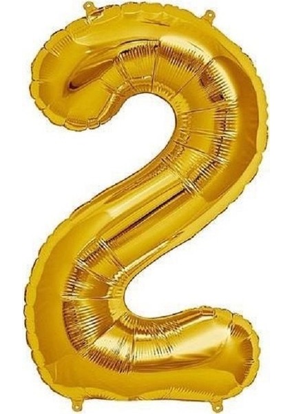 Balon Rakam Balon Folyo Orta Boy 75 cm Gold 2