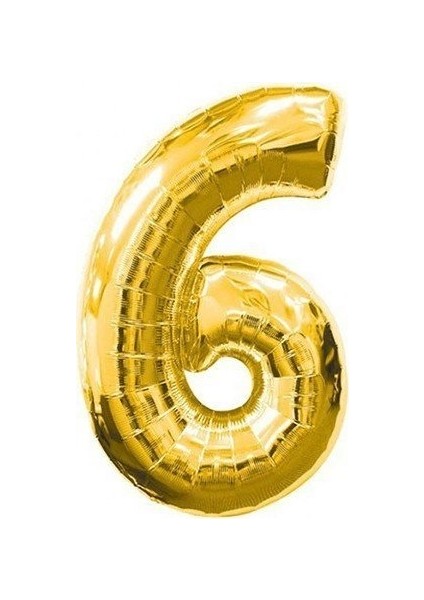 Gold Folyo Balon 6 Rakamı