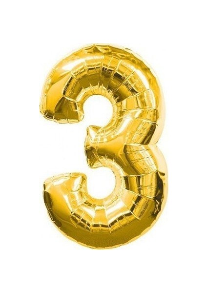 Gold Folyo Balon 3 Rakamı