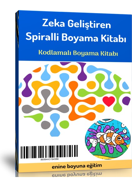 Enine Boyuna Eğitim Okul Öncesi Zeka Geliştiren Spiralli Boyama Kitabı