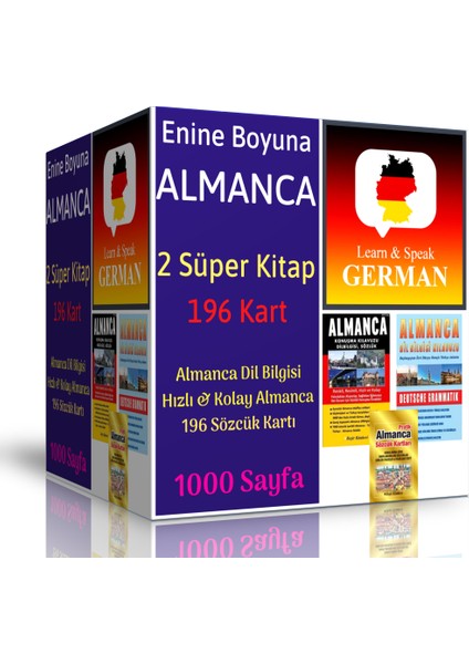 Enine Boyuna Eğitim Almanca Kitap Seti (1000 Sayfalık Enine Boyuna Almanca)