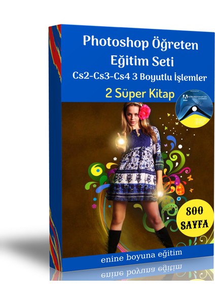 Enine Boyuna Eğitim Photoshop Öğreten Kitap Seti (2 Kitap)