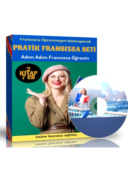 Enine Boyuna Eğitim Pratik Fransızca Öğreten Eğitim Seti