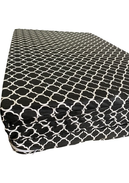 Katlanır Yatak Yer Yatağı Sünger Yatak Taşınabilen Tek Kişilik 80X180 Kara Çatı 7 cm