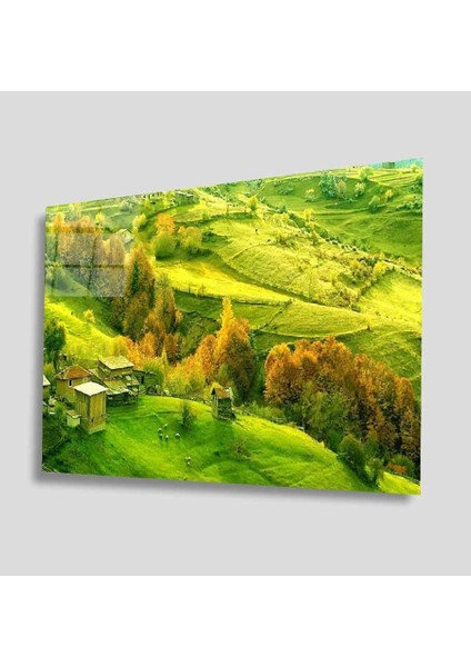 Yeşil Cam Tablo 4mm Dayanıklı Temperli Cam