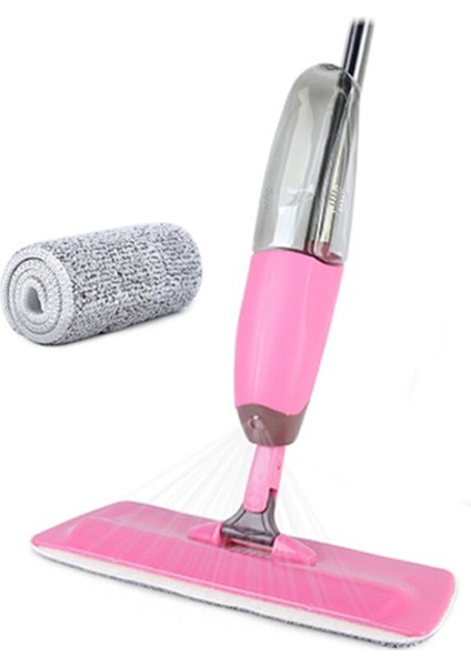 Microfiber Bezli Deterjan Hazneli Sprey Mop Pembe