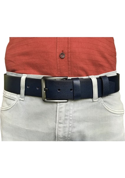 Deri 4.5 cm Lacivert Kot, Spor Kemer