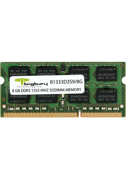 8GB DDR3 1333MHz CL9 Notebook Rami